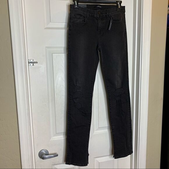 J Brand Photo Ready Mid Rise Rail Jeans Break up - Picture 3 of 16